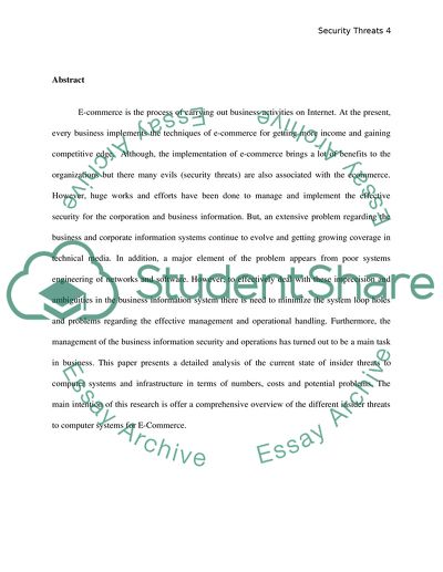 E-Commerce Insider Threats