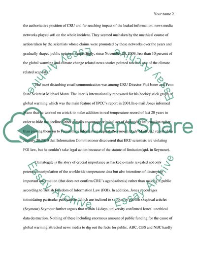 Media and climategate
