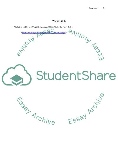 How does Lobbying Work