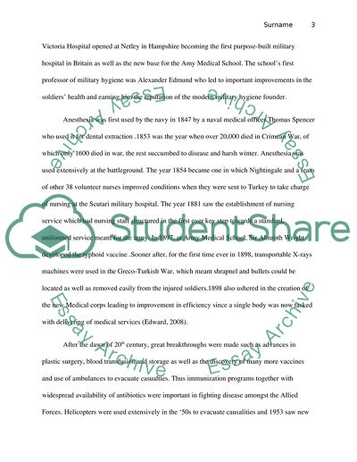 Early Military Hospitals