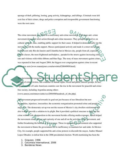 Mexico Police Corruption and Insecurity of City Dwellers