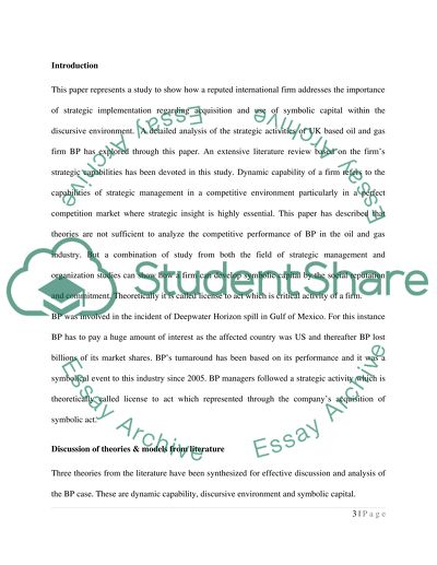 Strategic Analysis of BP