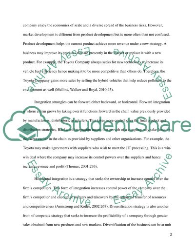 Business Strategies in Toyota Industry