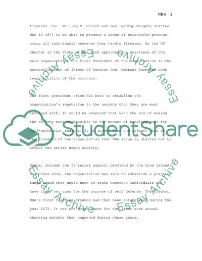 The National Riffle Association: An Institution of Gun Safety and Human Protection