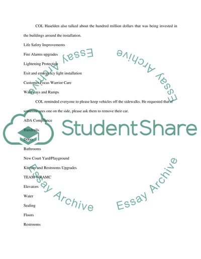 COL Haselden and the Garrison Staff