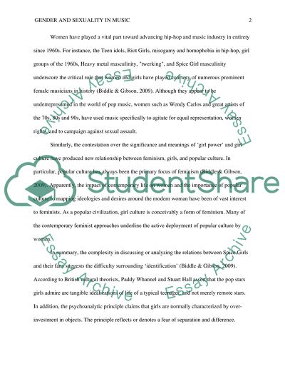 Gender and Sexuality in Music