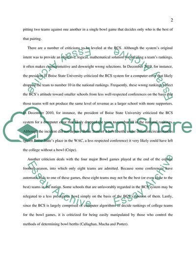 A College Football Playoff System