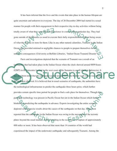 2004 Indian Ocean Earthquake and Tsunami