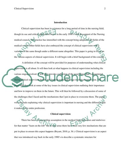 Clinical Supervision Reflection and Action Plan