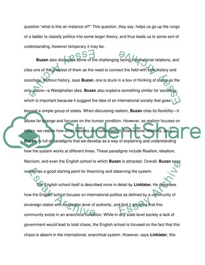 The Study of International Relationships