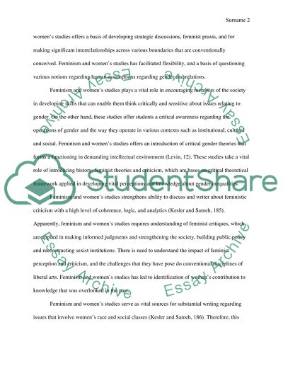 What Feminism and Womens Studies Calls for and Performs