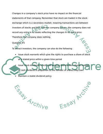 A Stock Split Scenario