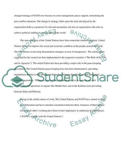 What are the dual roles of NATO Are the same roles applicable to the UN