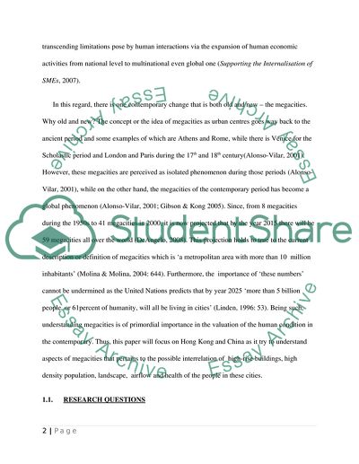 High Density, Landscape, Airflow and Health in Mega-cities