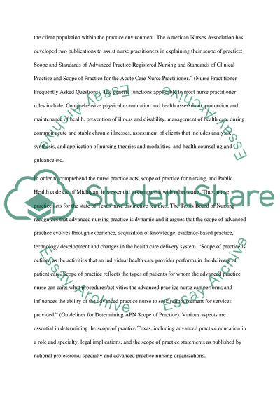 Nursing Scopes of Practice