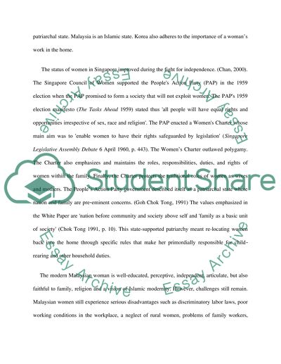 The Role of Women in Developing Countries