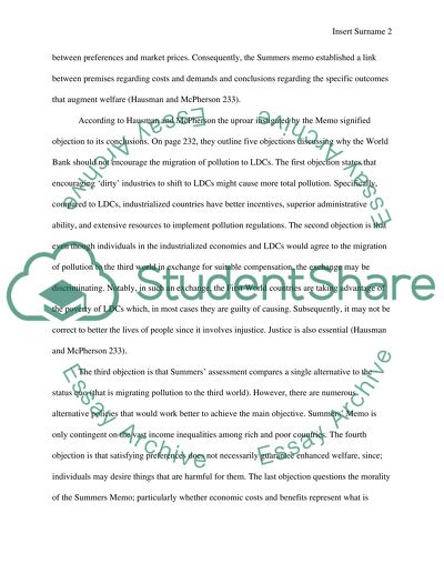 Hausman and McPherson discuss Larry Summerss memorandum