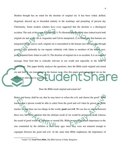 Does the Bible Teach Original and Actual Sin