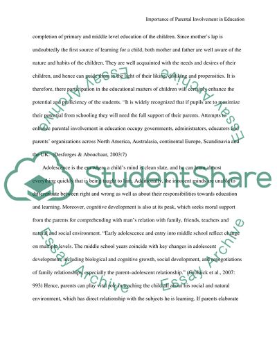 Importance of Parental Involvement in Education