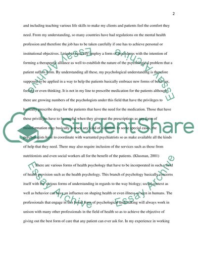 Psychological Theory and its Application