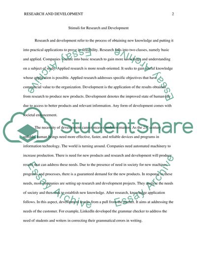 Stimuli for Knowledge and Understanding on a Subject and Development