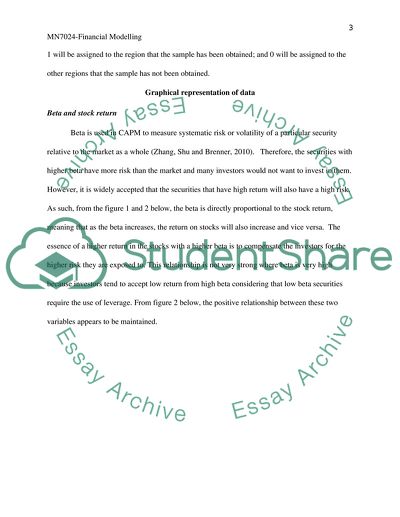 Financial Modelling, Beta and Stock Return