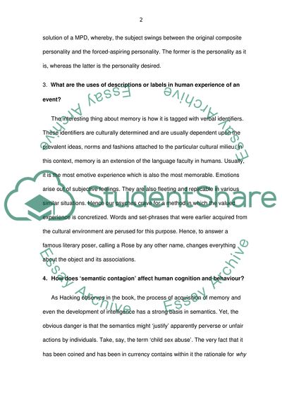 Rewriting the Soul by Ian Hacking