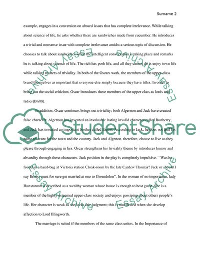 The Importance of Being Earnest