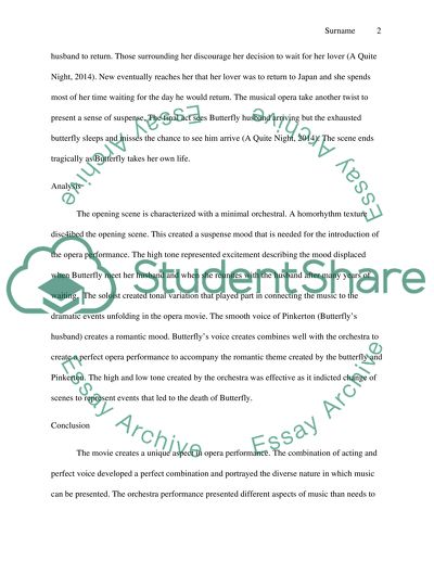 Madam Butterfly Critique