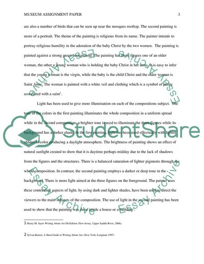 Museum Assignment Paper Language of World Art