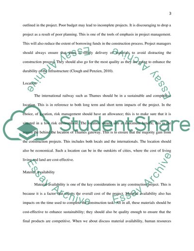 Railway construction: Feasibility study