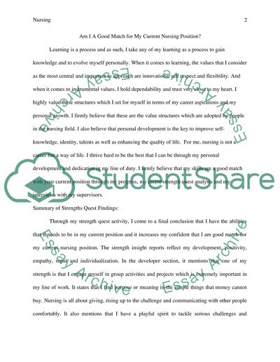 Am I A Good Match for My Current Nursing Position