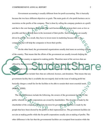 Comprehensive Annual Fnancial Report Briefing