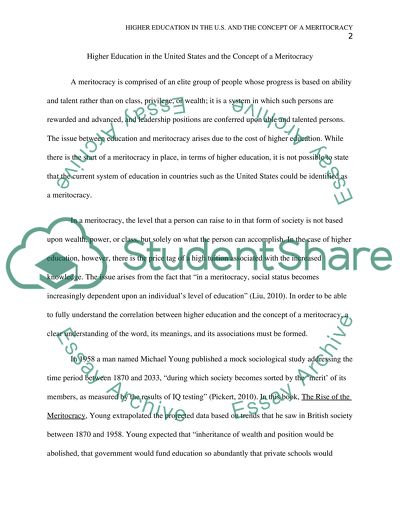 Concept of a Meritocracy