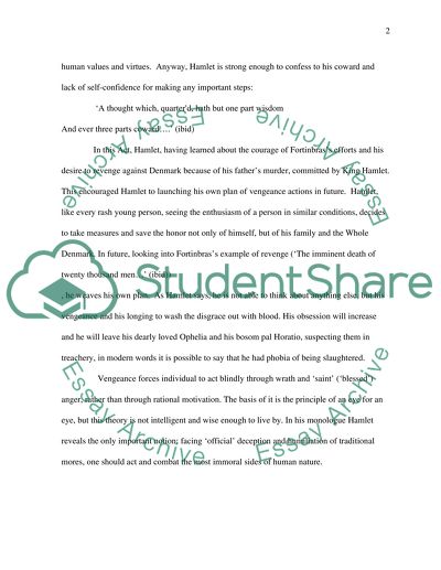 Hamlets Soliloquy in the Play Hamlet by William Shakespeare