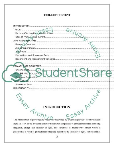 Variations of Photoelectric Current with Intensity of Light