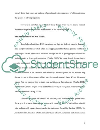 The Human Genome Project: Ethical Implications on Health Care Practice