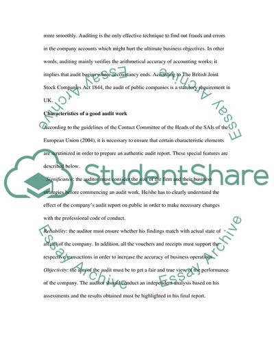 Current Issues in External Auditing