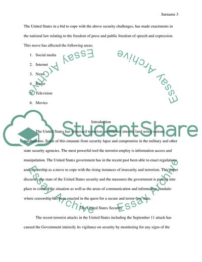 Ways in Which Censorship is applied by the United States Government
