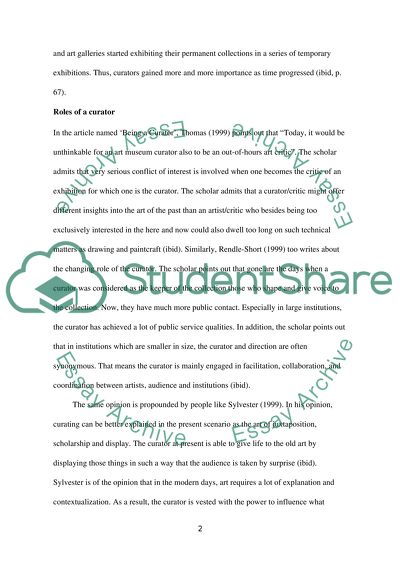 The Role of Art Education in Curatorial Practice: Literature Review