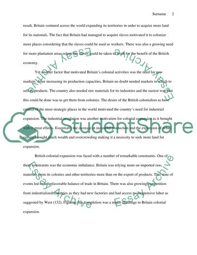 The Contribution British Colonialism Made to the Accumulation of Capital