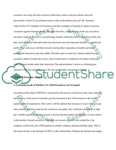 The Issue of CEO Payments