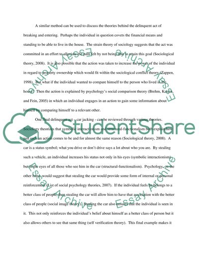 Social Psychology - Delinquency