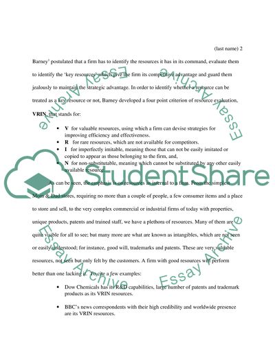 Resource based view essay 07 image