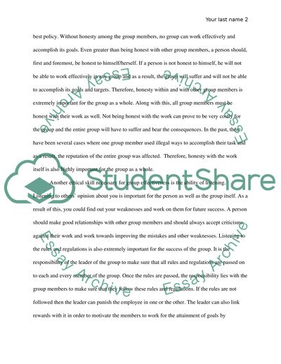 The Characteristics of Effective Group