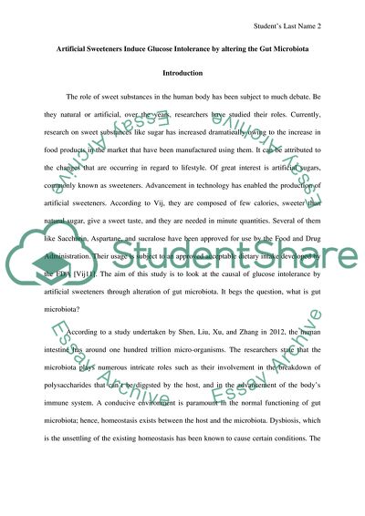 How Do Artificial Sweeteners Induce Glucose Intolerance