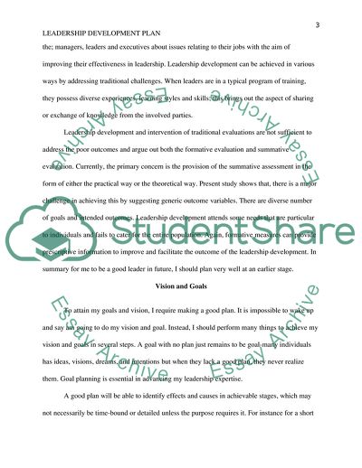 The Leadership Development and Self-Efficacy Plan