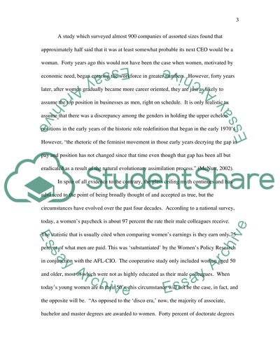 The Glass Ceiling Gone for Women