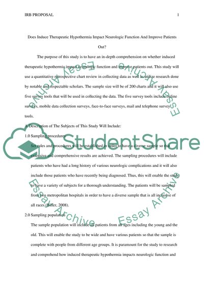 Induce Therapeutic Hypothermia Impact on Neurologic Function