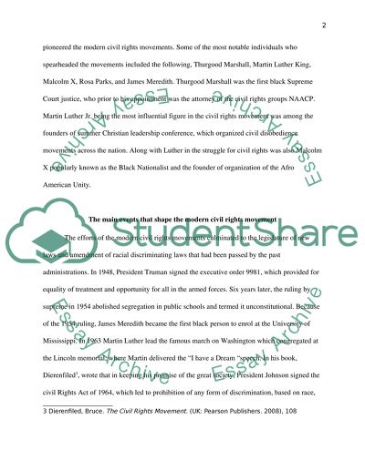 The rise of the modern Civil Rights movement